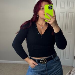 Black Sweater cardigan with hood